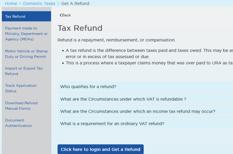 How To Claim A URA Tax/Payment Refund