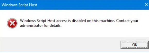 Solution / Fix For Windows Host Script Access Denied WIN7