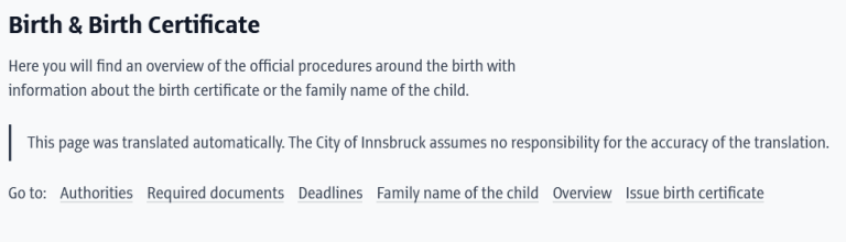 How To Acquire A Birth Certificate In Austria