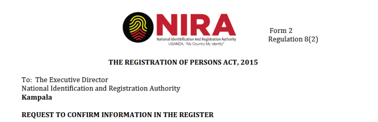 How To Change / Confirm NIRA Uganda Birth Certificate Info