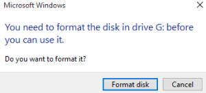 Do You Want To Format Disk