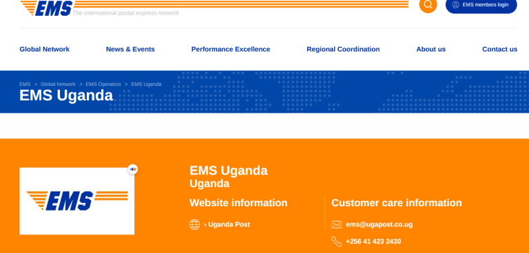 About EMS Courier Service Posta Uganda Registered Mail