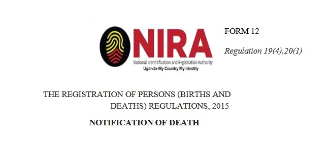 NIRA Death Certificate