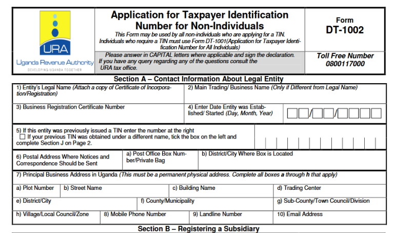 How to Get A Company TIN Number In Uganda Online