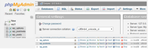WordPress phpMyAdmin