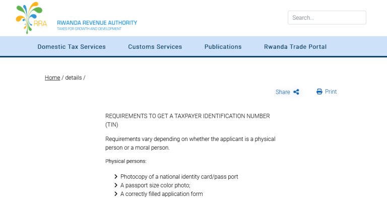 How To Apply For A TIN Number In Rwanda