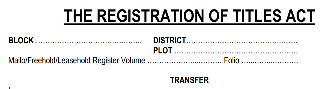 Uganda land transfer forms