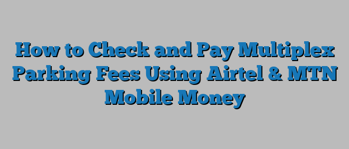 How to Check and Pay Multiplex Parking Fees Using Airtel & MTN Mobile Money